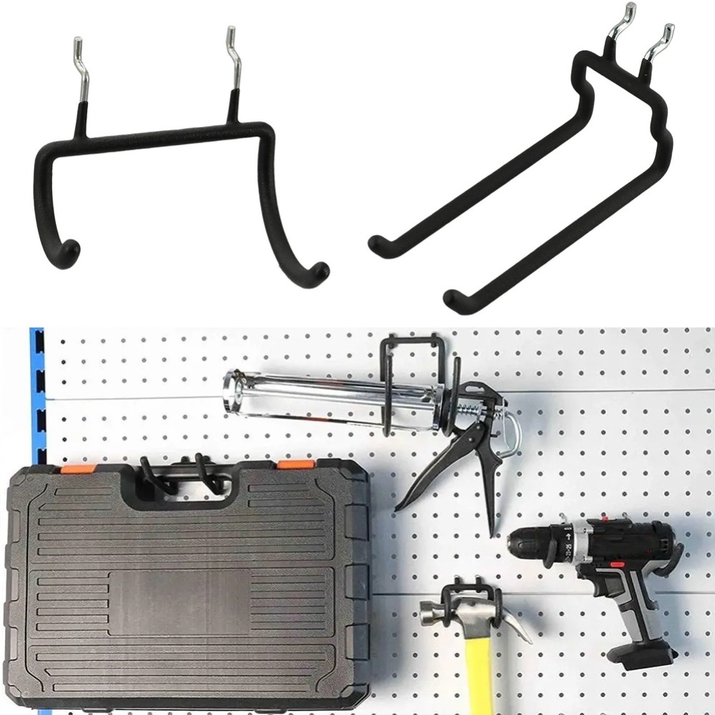 Gardening Tools Organizer - ที่แขวนอุปกรณ์ทำสวน ตะขอแขวนเหล็กอัลลอยด์ ตะขอแขวนเพ็กบอร์ด ที่ยึดเครื่องมือไฟฟ้า ตะขอแขวนสว่านไฟฟ้าแบบติดผนังอเนกประสงค์