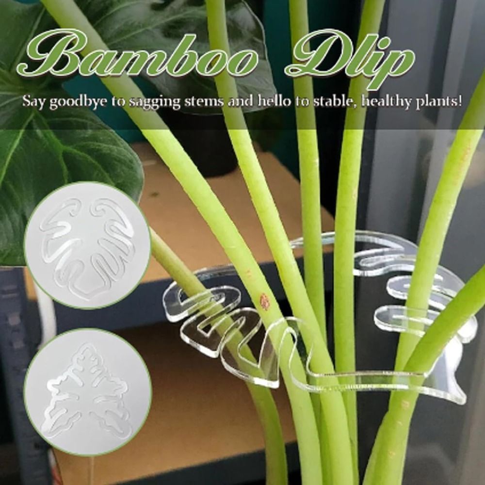 Gardening Tools Organizer - 1/2PCS เต่าไม้ไผ่ CLAMP สนับสนุนสาขา Stem Organizer