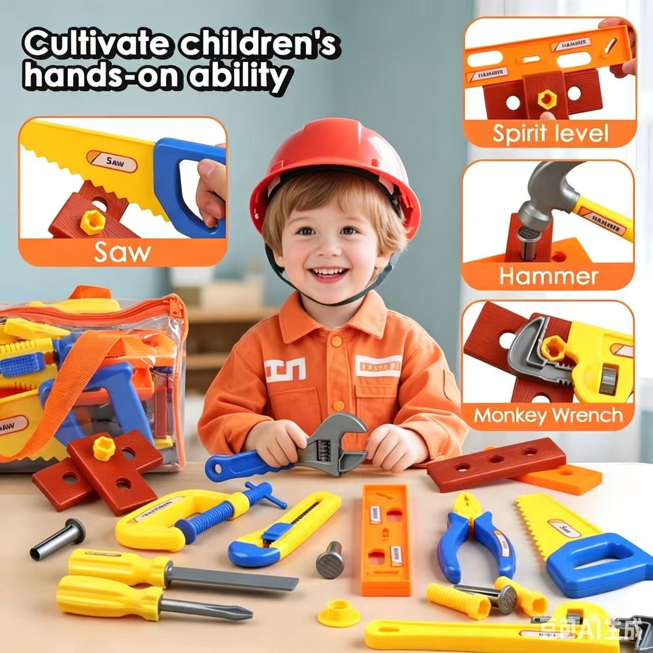 Gardening Tools Set Gift - ชุดของเล่นก่อสร้างเครื่องมือซ่อมบำรุงจำลองพลาสติกสำหรับเด็กอายุ 3 ปีขึ้นไปเกมการศึกษาแบบมอนเตสซอรี่ของขวัญสำหรับเด็กชายและเด็กหญิง