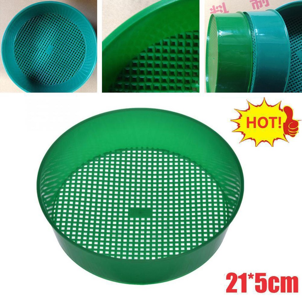 Garden Sieve Soil - สวนพลาสติกตะแกรงบ้านสวนเครื่องมือตาข่ายดินตะแกรงการทําเหมืองแร่ทราย Sifter Potting Sieve สําหรับพืชดินหิน Sifting