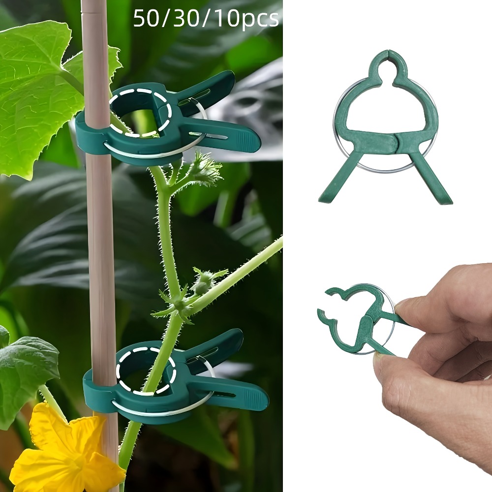 Gardening Tools For Vines - คลิปหนีบต้นไม้แบบปรับได้ 10/30/50 ชิ้น - อุปกรณ์พยุงต้นไม้สำหรับดอกไม้ เถาไม้