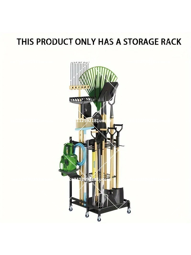 Gardening Tools Organizer - ที่จัดเก็บอุปกรณ์ทำสวน, ชั้นวางอเนกประสงค์สำหรับจอบและพลั่ว, ติดตั้งง่ายสำหรับเก็บของในโรงรถ