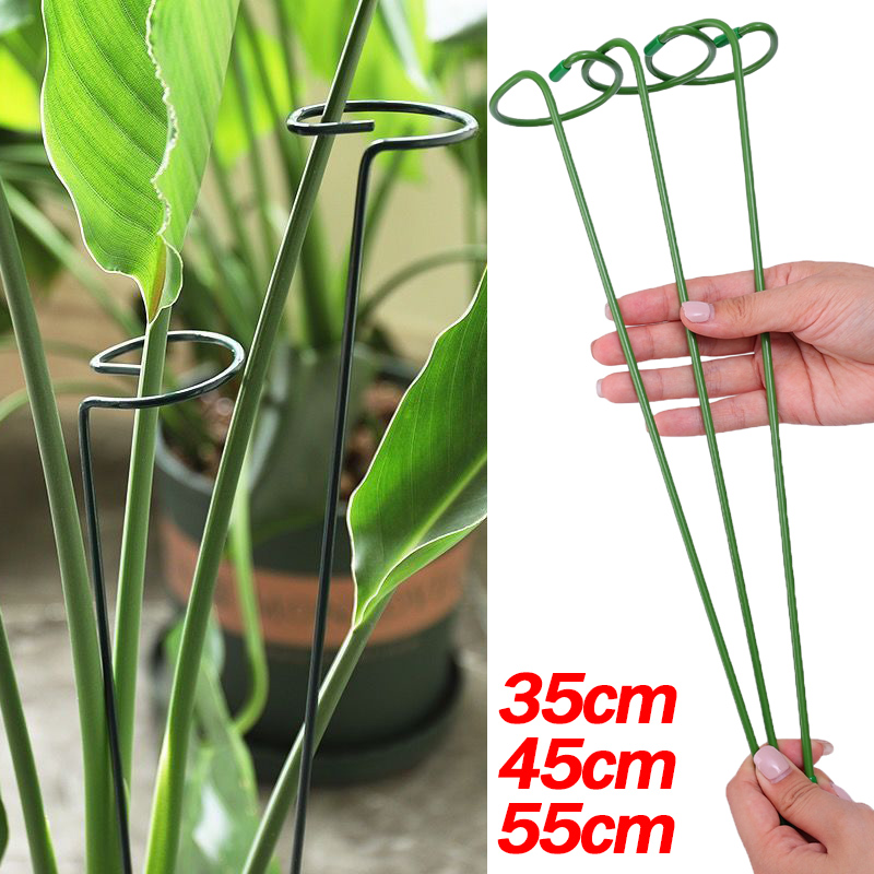 Gardening Tools For Vines - 1-10pcs โลหะ SINGLE Stem พืชไม้พุ่มผู้ถือสวนสนับสนุน Stake