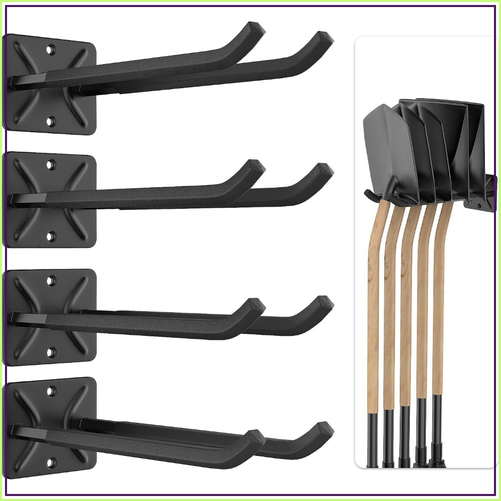 Gardening Tools Storage - ตะขอแขวนของสำหรับโรงรถแบบหนักพิเศษ, ขนาด 12.4 นิ้ว, สำหรับแขวนยางรถยนต์, บันได,