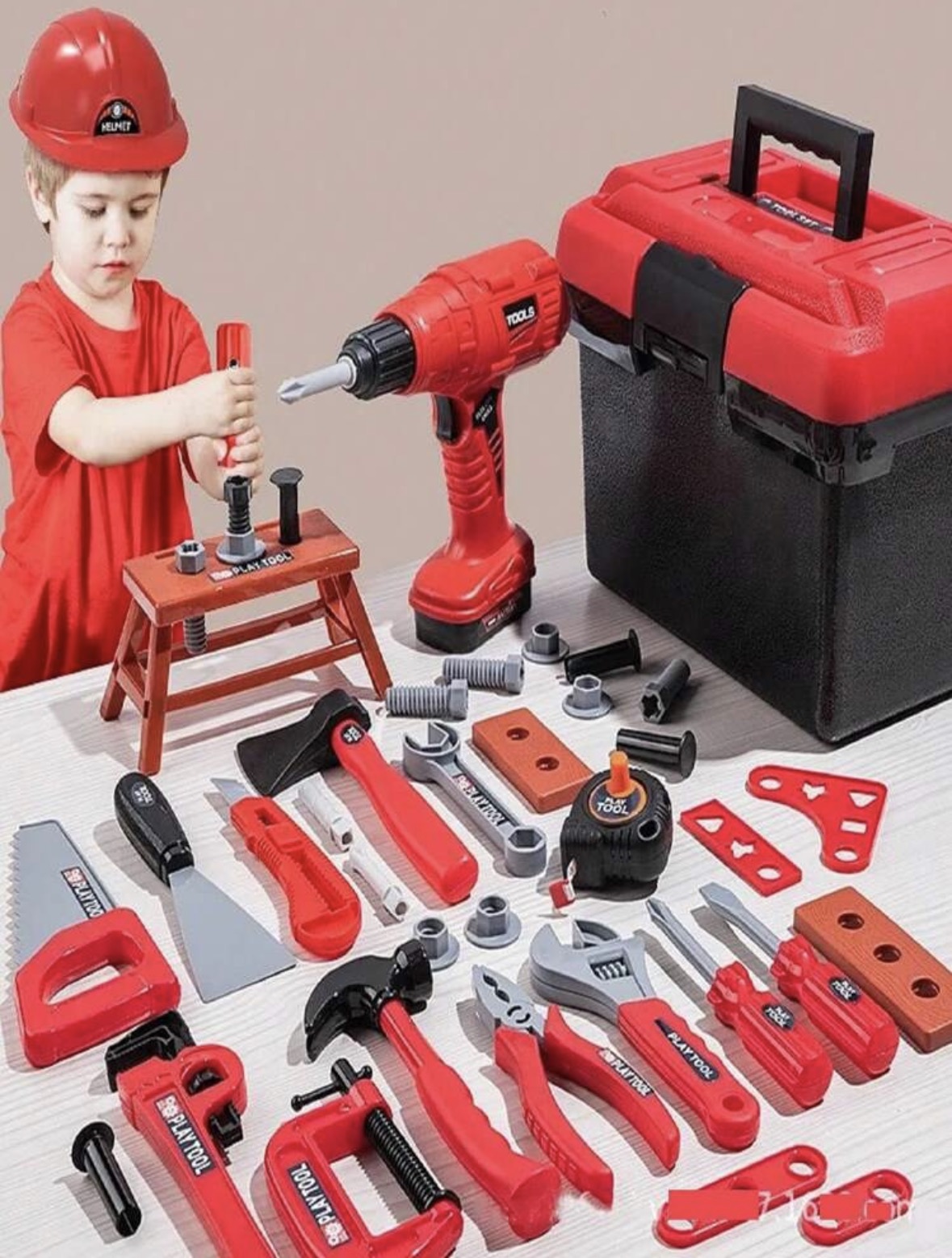 Gardening Tools Set Gift - ชุดเครื่องมือเด็ก ของเล่น 68/55/41/38 ชิ้น ชุดเครื่องมือซ่อมแซมจำลอง ชุดของเล่นบทบาทสมมติ