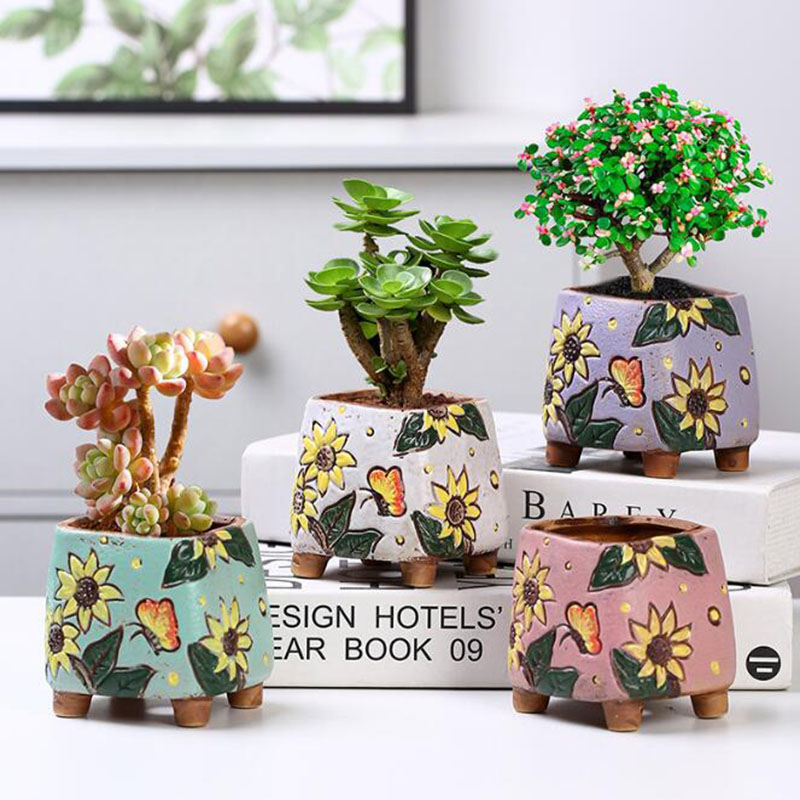 กระถางต้นไม้ลายดอกทานตะวันสไตล - Gardening Tools Cute บทวิจารณ์และราคา