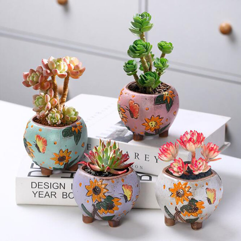 กระถางต้นไม้ลายดอกทานตะวันสไตล - Gardening Tools Cute บทวิจารณ์และราคา