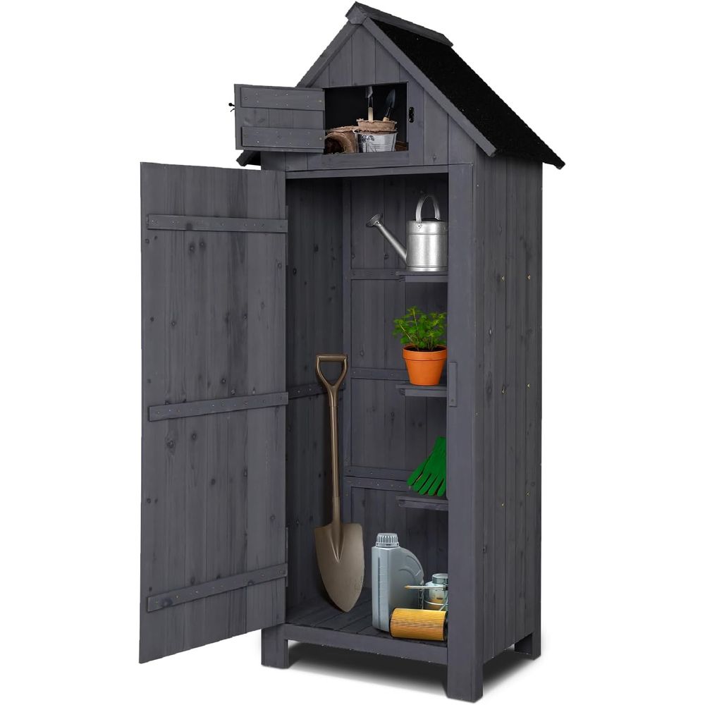 โรงเก็บของไม้กลางแจ้ง, ตู้เก็บ - Gardening Tools Storage บทวิจารณ์และราคา