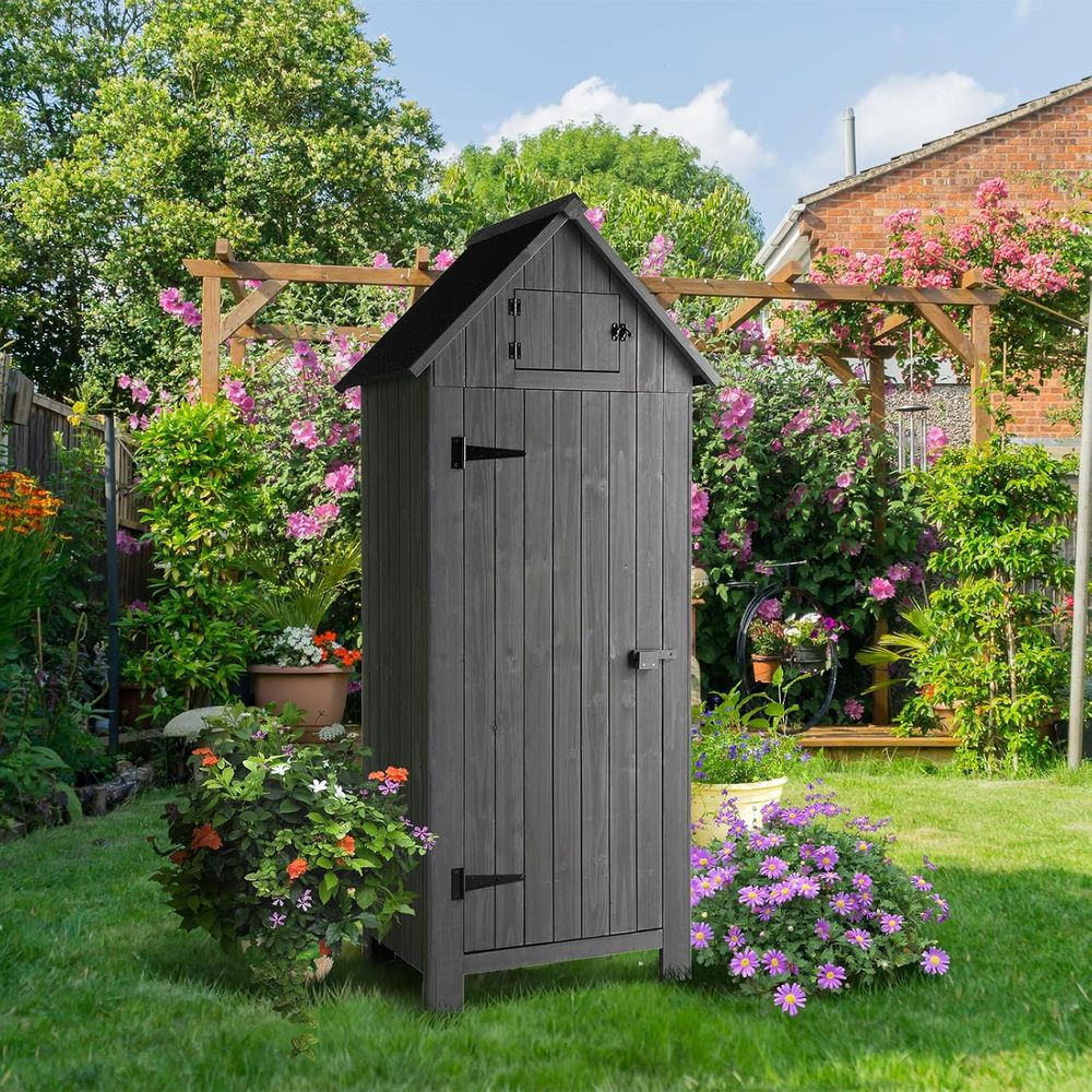 โรงเก็บของไม้กลางแจ้ง, ตู้เก็บ - Gardening Tools Storage บทวิจารณ์และราคา