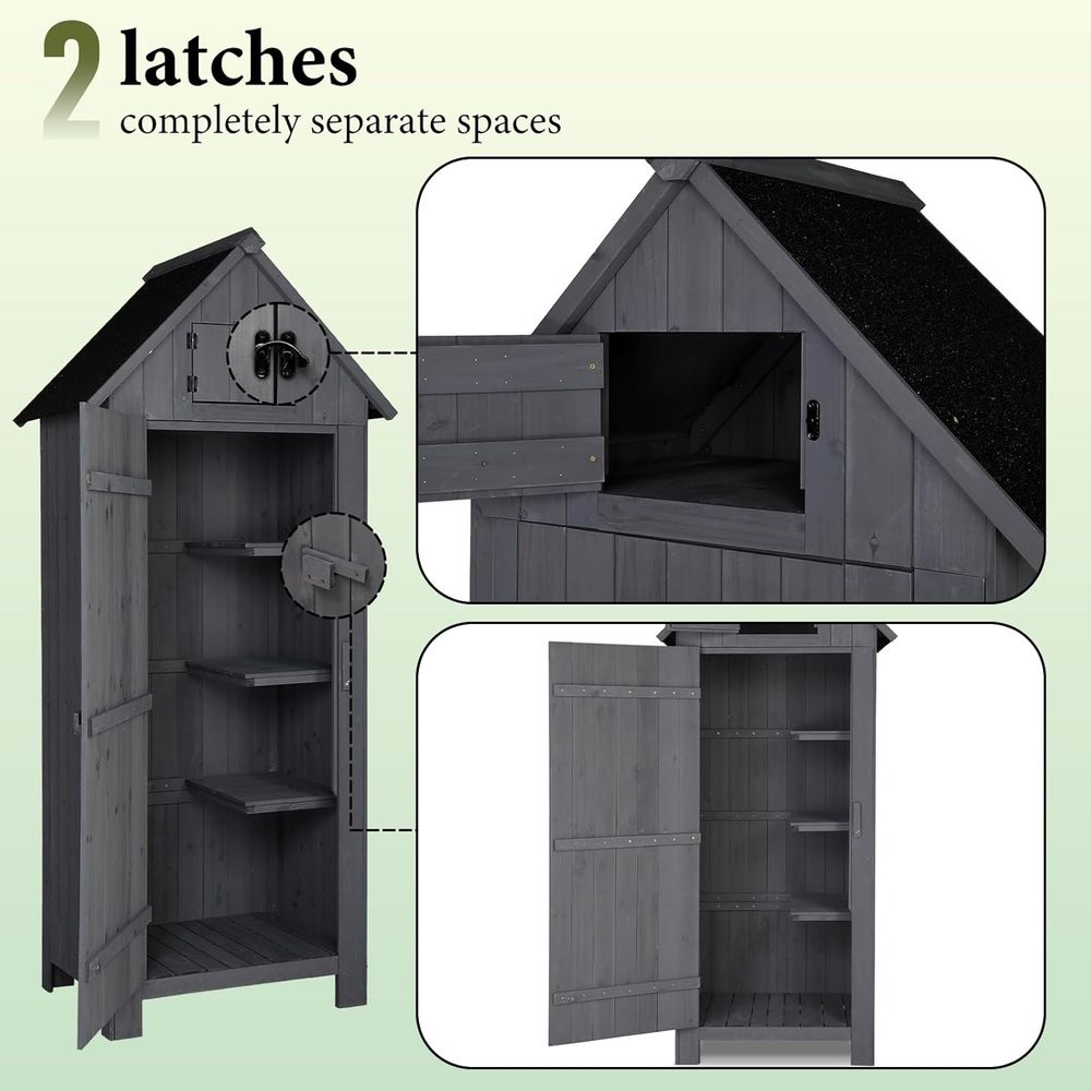 โรงเก็บของไม้กลางแจ้ง, ตู้เก็บ - Gardening Tools Storage บทวิจารณ์และราคา