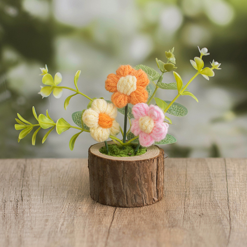 ดอกไม้ถักโครเชต์ 1 ชิ้น ดอกไม้ - Gardening Tools Cute บทวิจารณ์และราคา