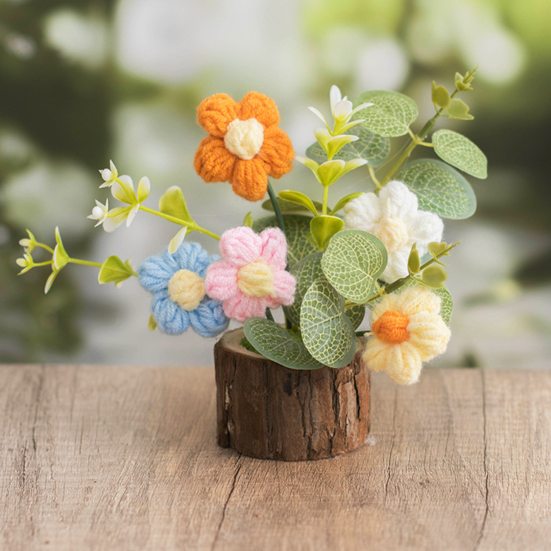 ดอกไม้ถักโครเชต์ 1 ชิ้น ดอกไม้ - Gardening Tools Cute บทวิจารณ์และราคา