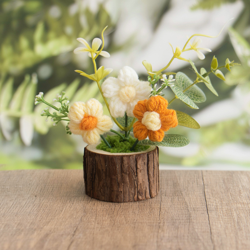 ดอกไม้ถักโครเชต์ 1 ชิ้น ดอกไม้ - Gardening Tools Cute บทวิจารณ์และราคา