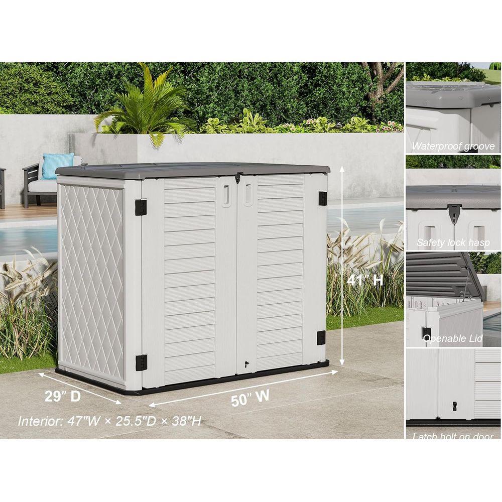โรงเก็บของกลางแจ้งขนาด 4x2.5 ต - Gardening Tools Storage บทวิจารณ์และราคา
