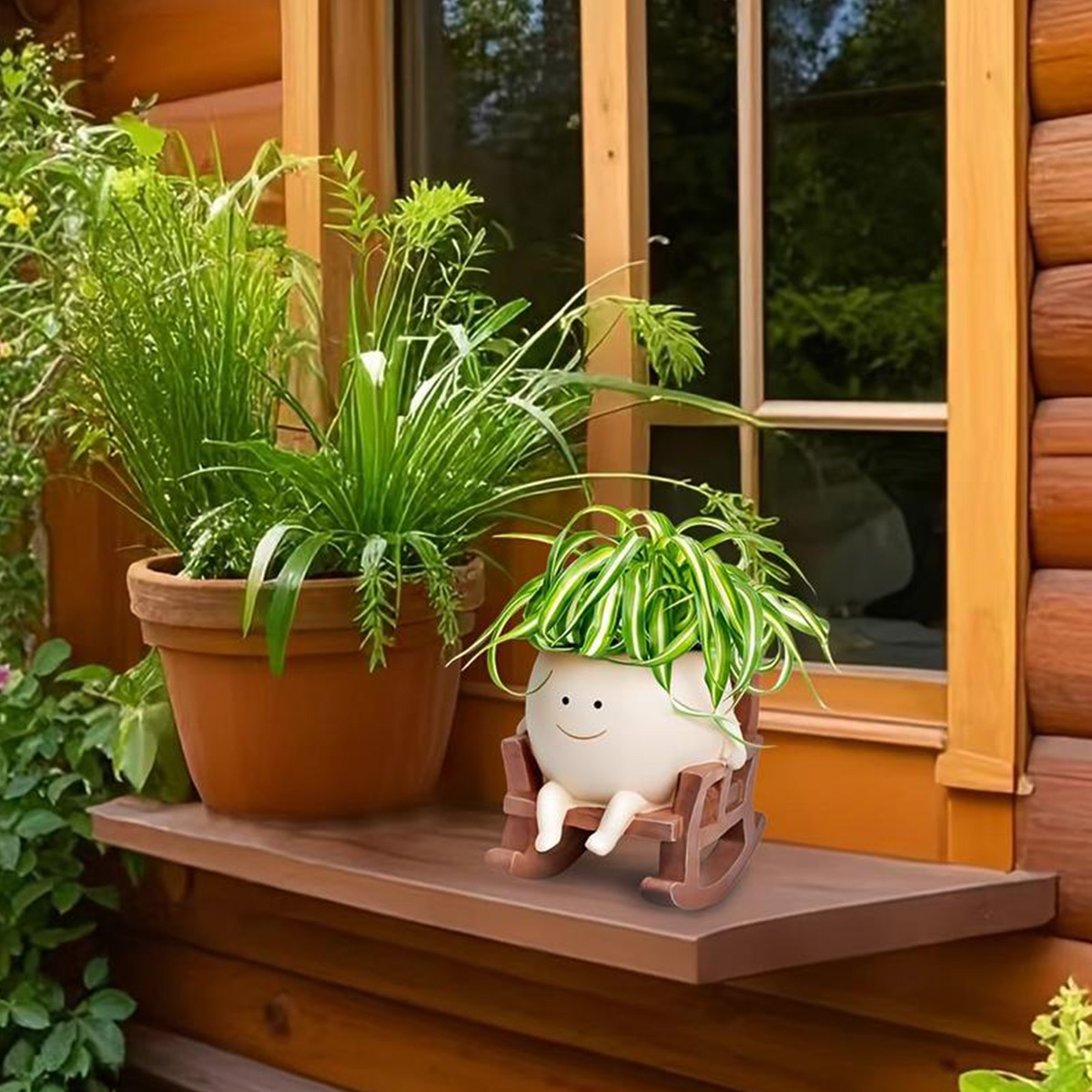 กระถางดอกไม้ตกแต่งเรซิ่น 1 ชิ้ - Gardening Tools Cute บทวิจารณ์และราคา