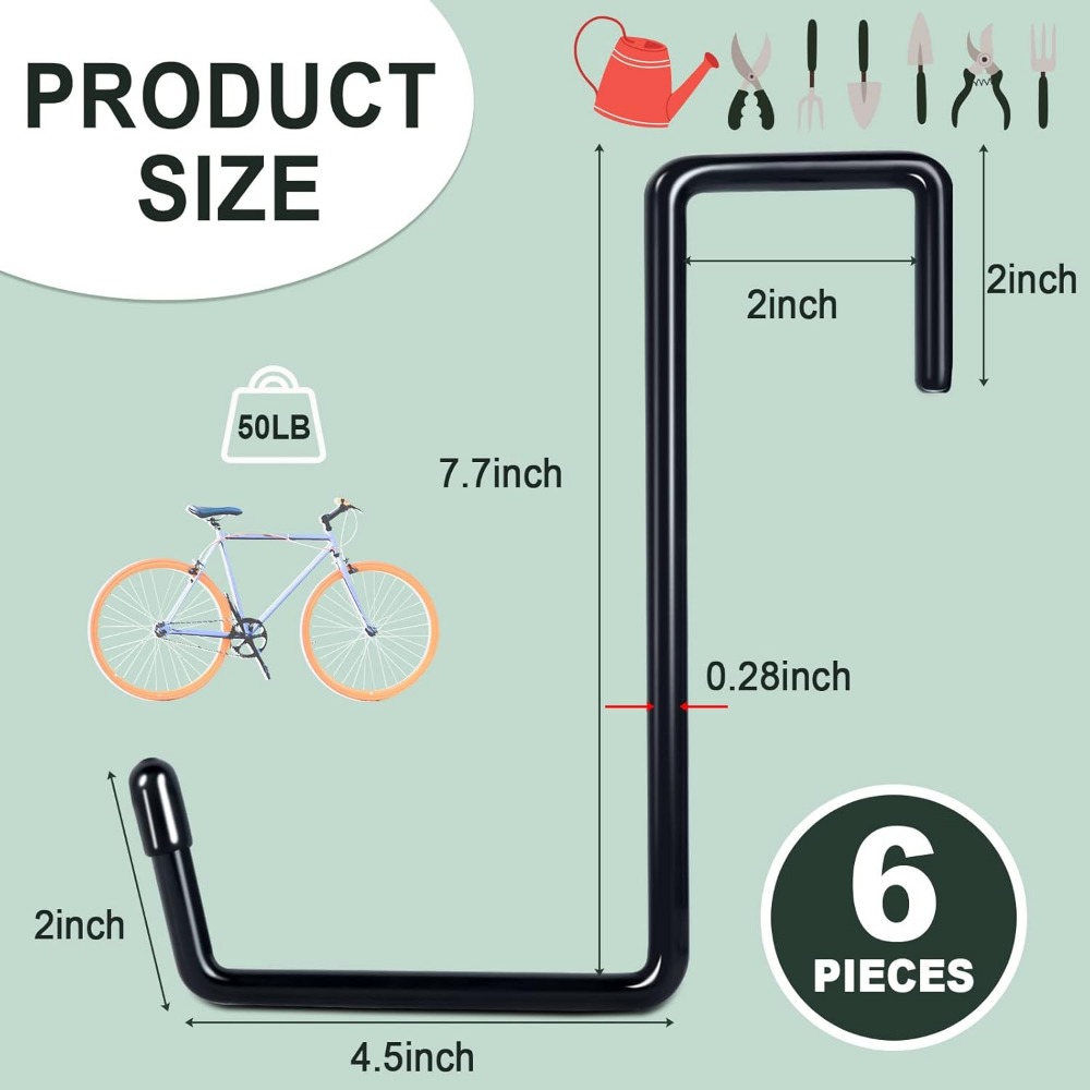 ขนาดใหญ่ 2/3/4/6/9 PCS ตะขอโรง - Gardening Tools Organizer บทวิจารณ์และราคา