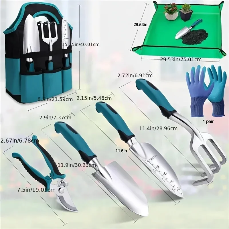 ชุดเครื่องมือทำสวน 7 ชิ้น ทนทา - Gardening Tools Set Gift บทวิจารณ์และราคา