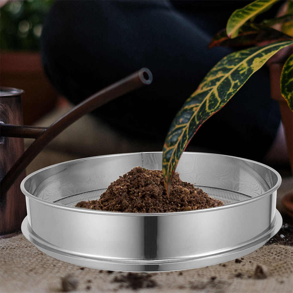 ตะแกรงกรองดินสแตนเลสทรงกลม สำห - Garden Sieve Soil บทวิจารณ์และราคา
