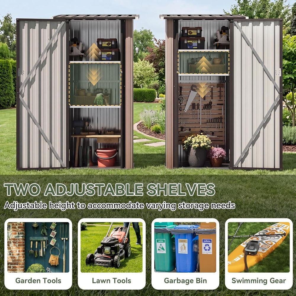 ตู้เก็บของกลางแจ้งพร้อมพื้น, ช - Gardening Tools Storage บทวิจารณ์และราคา