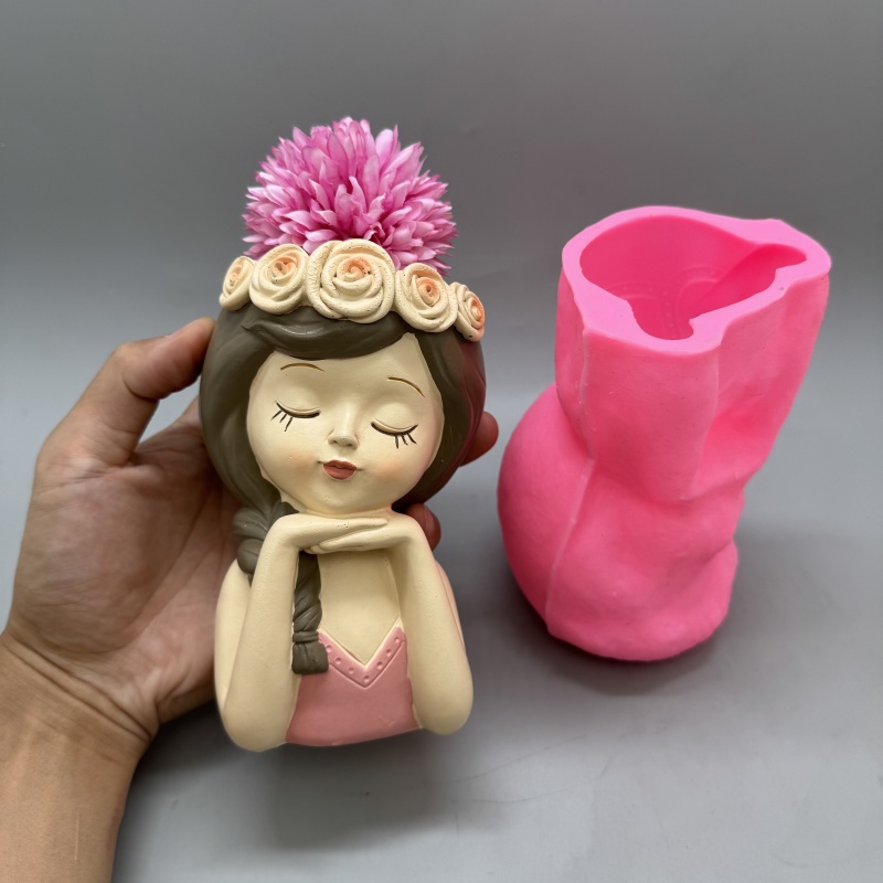 แม่พิมพ์ซิลิโคนกระถางดอกไม้สาว - Gardening Tools Cute บทวิจารณ์และราคา