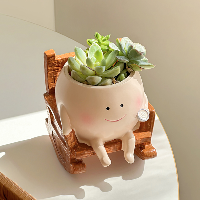 กระถางต้นไม้เรซิ่นรูปผีการ์ตูน - Gardening Tools Cute บทวิจารณ์และราคา