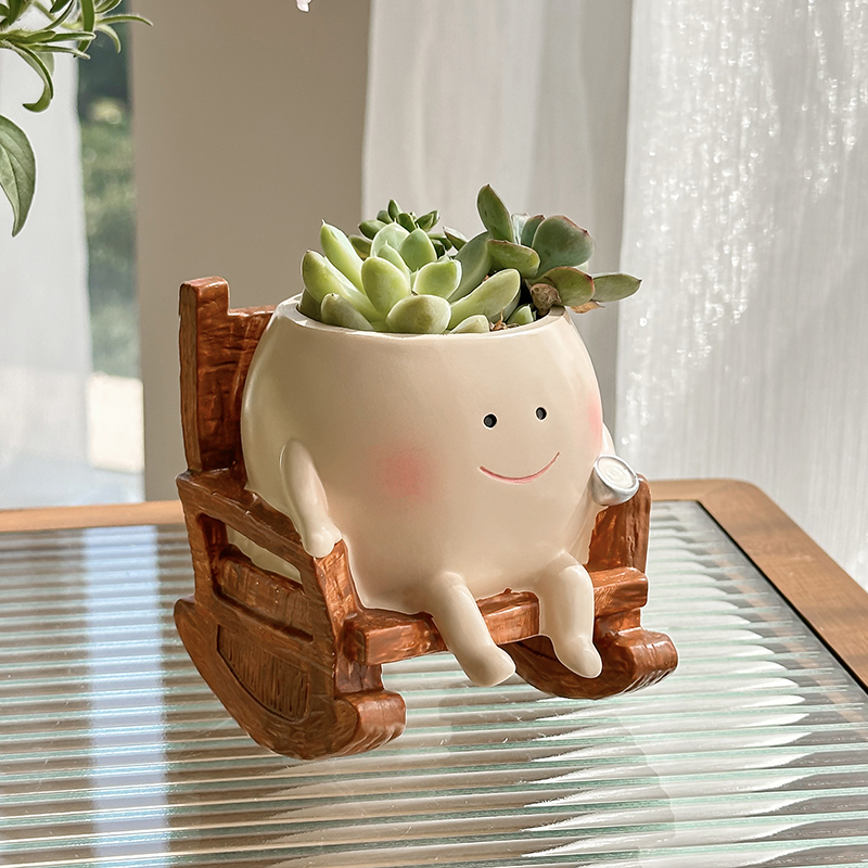 กระถางต้นไม้เรซิ่นรูปผีการ์ตูน - Gardening Tools Cute บทวิจารณ์และราคา