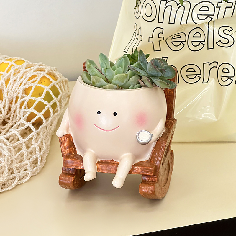 กระถางต้นไม้เรซิ่นรูปผีการ์ตูน - Gardening Tools Cute บทวิจารณ์และราคา