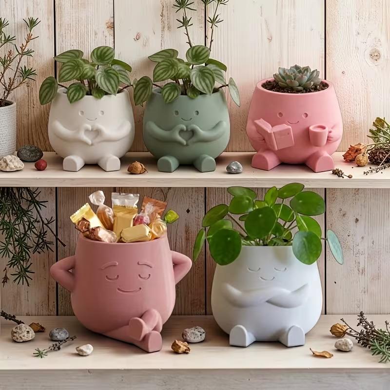 กระถางต้นไม้รูปหัวคนน่ารัก วัส - Gardening Tools Cute บทวิจารณ์และราคา