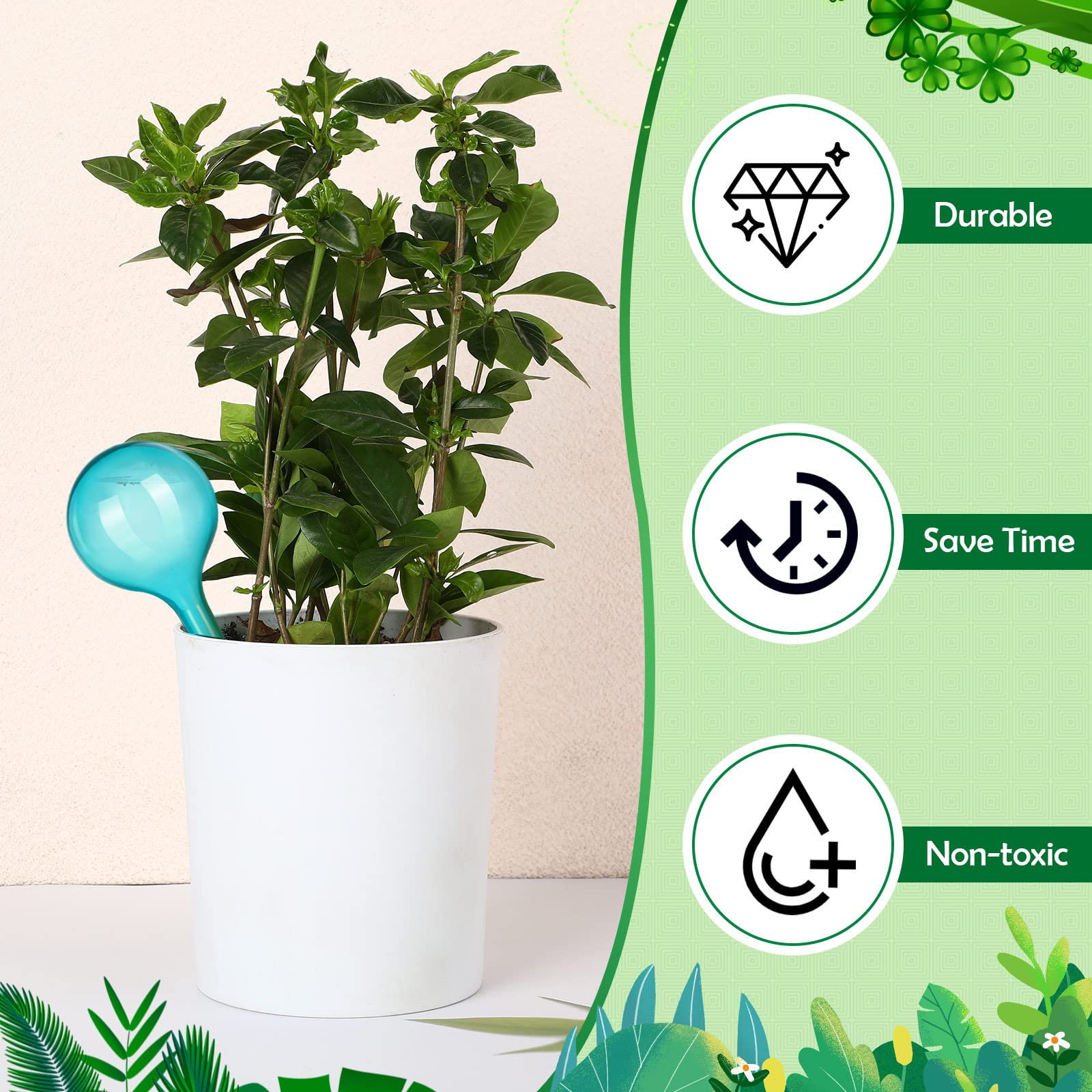 เครื่องป้อนน้ําพืช ลูกบอลพลาสต - Automatic Plant Waterer บทวิจารณ์และราคา