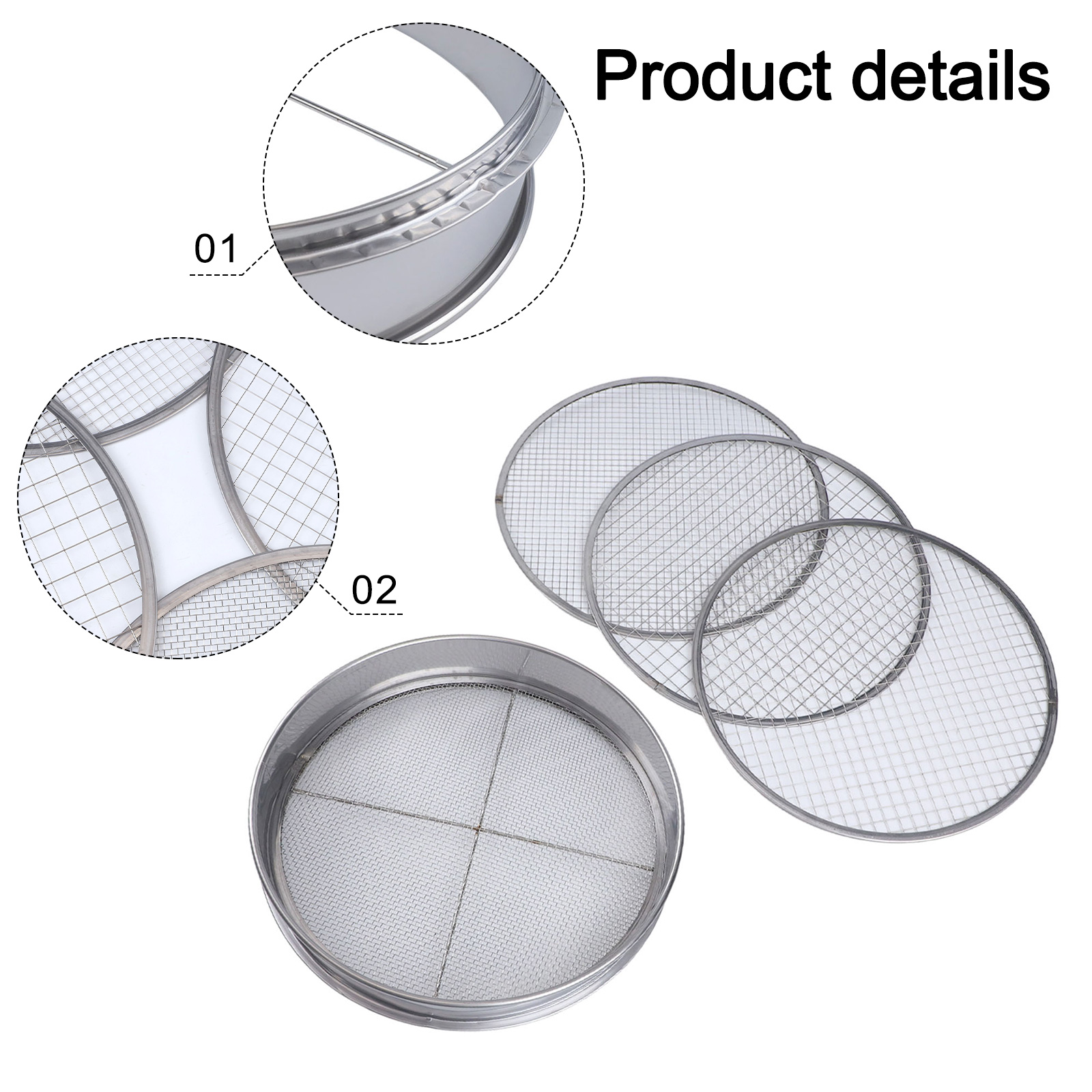 ตะแกรงกรองดิน 4 ช่อง พร้อมตาข่ - Garden Sieve Soil บทวิจารณ์และราคา