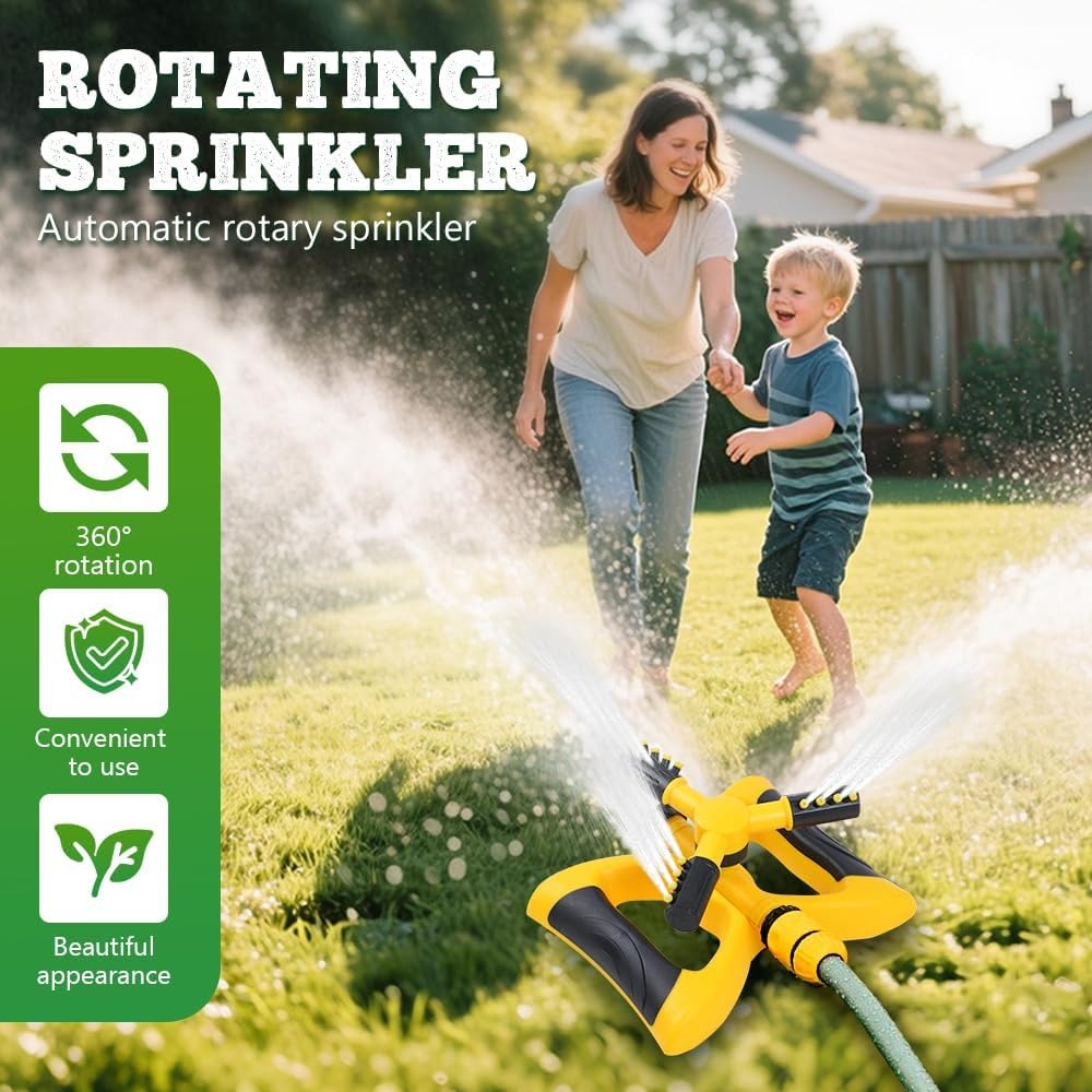สปริงเกอร์หมุนอัตโนมัติ 360 อง - Gardening Yard Tools บทวิจารณ์และราคา