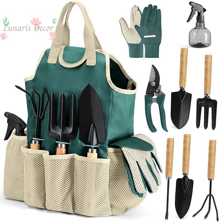 ชุดเครื่องมือทำสวนกลางแจ้ง 9 ช - Gardening Tools Set Gift บทวิจารณ์และราคา