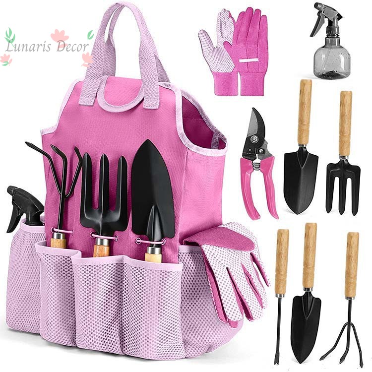 ชุดเครื่องมือทำสวนกลางแจ้ง 9 ช - Gardening Tools Set Gift บทวิจารณ์และราคา