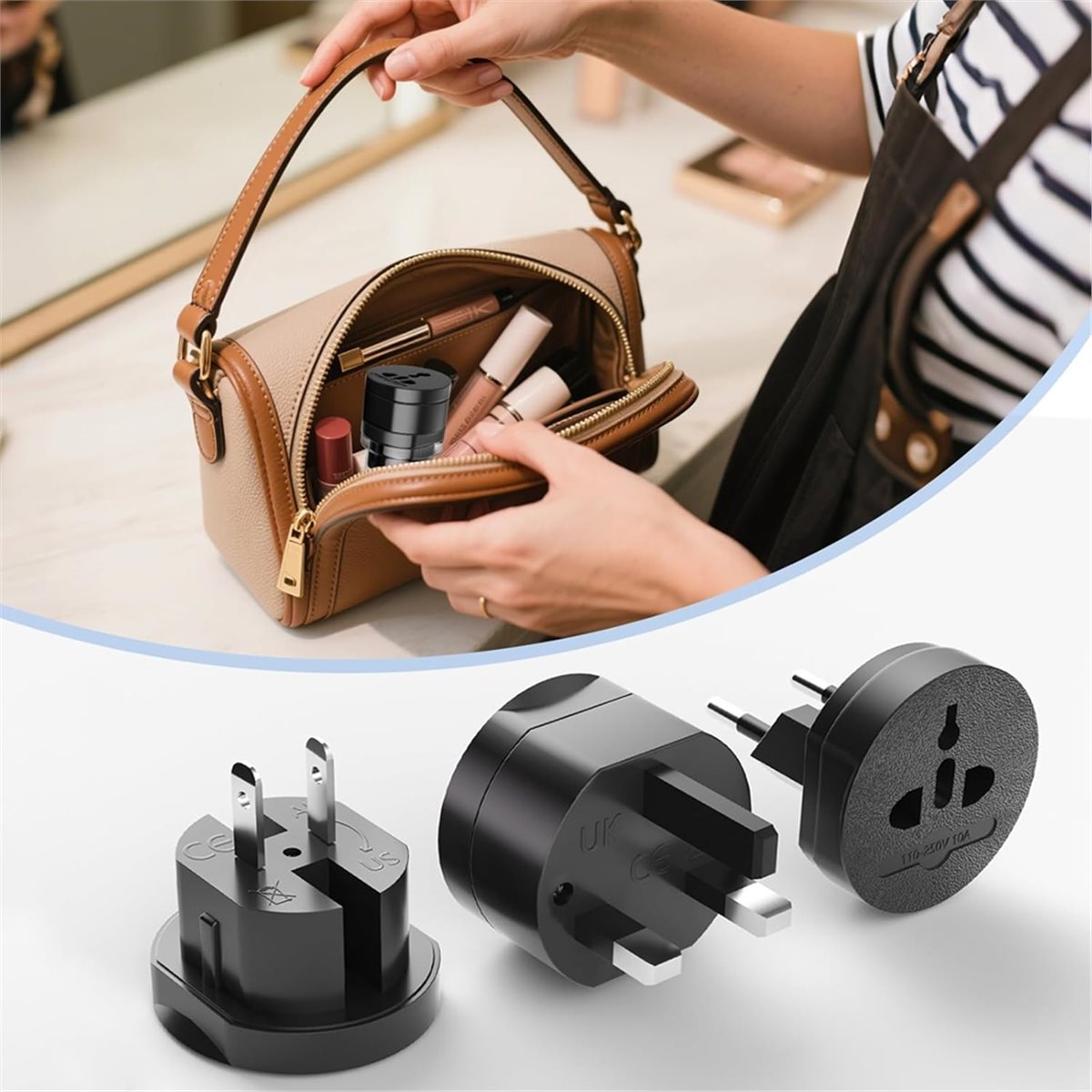 อะแดปเตอร์แปลงไฟแบบพกพา 2 ชิ้น - Gardening Tools Uk บทวิจารณ์และราคา