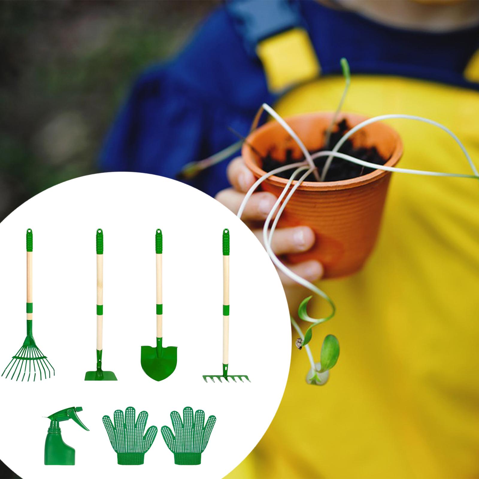 6x เด็กทําสวนชุดเครื่องมือกลาง - Gardening Tools Set Gift บทวิจารณ์และราคา