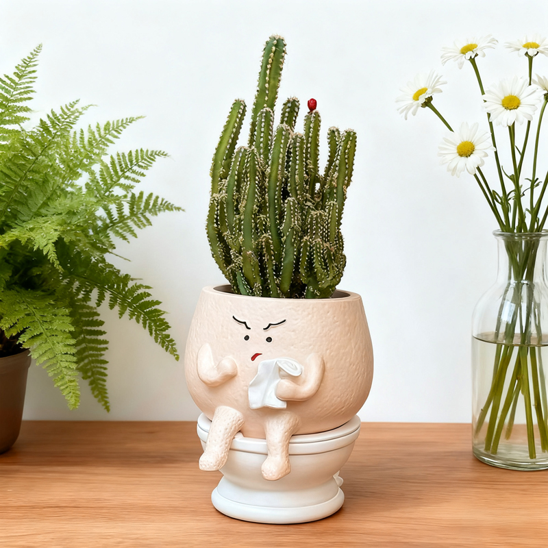 กระถางต้นไม้เรซิ่นรูปห้องน้ำผี - Gardening Tools Cute บทวิจารณ์และราคา