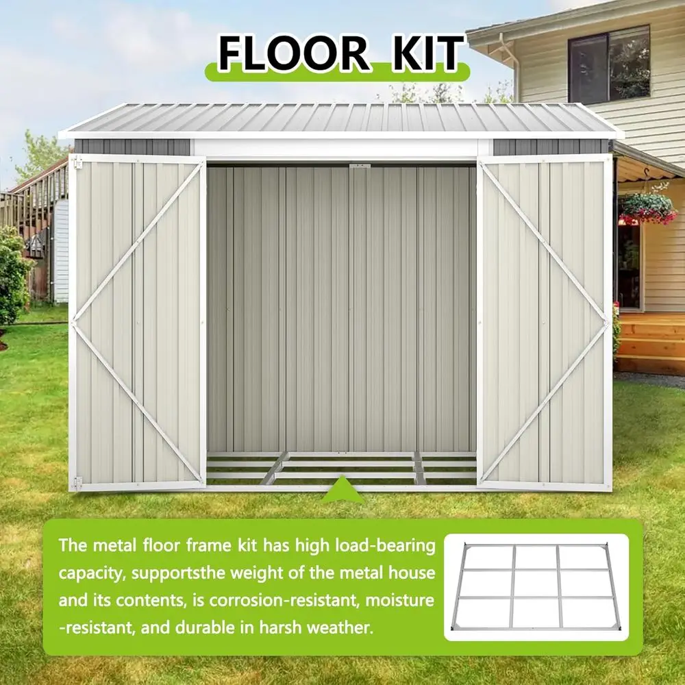 โรงเก็บของโลหะกลางแจ้งขนาด 8 ฟ - Gardening Tools Storage บทวิจารณ์และราคา